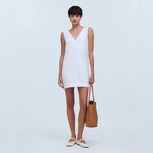 Madewell Ariana V-Neck Linen Mini Dress